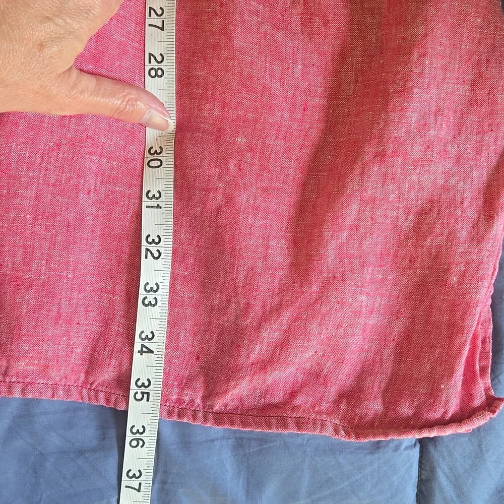 Chico's Linen Lightweight Jacket Size 4 Light Red/Pink - Picture 7 of 7